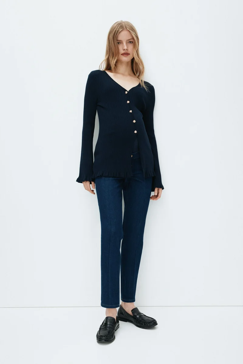 H&M MAMA Slim Straight Ankle Jeans